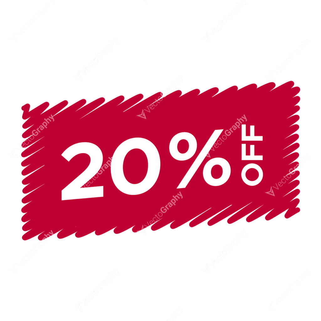 20% Off Tag PNG Transparent Vector Download