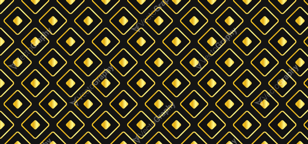 Black & Golden Seamless Tile Pattern Background Free Download