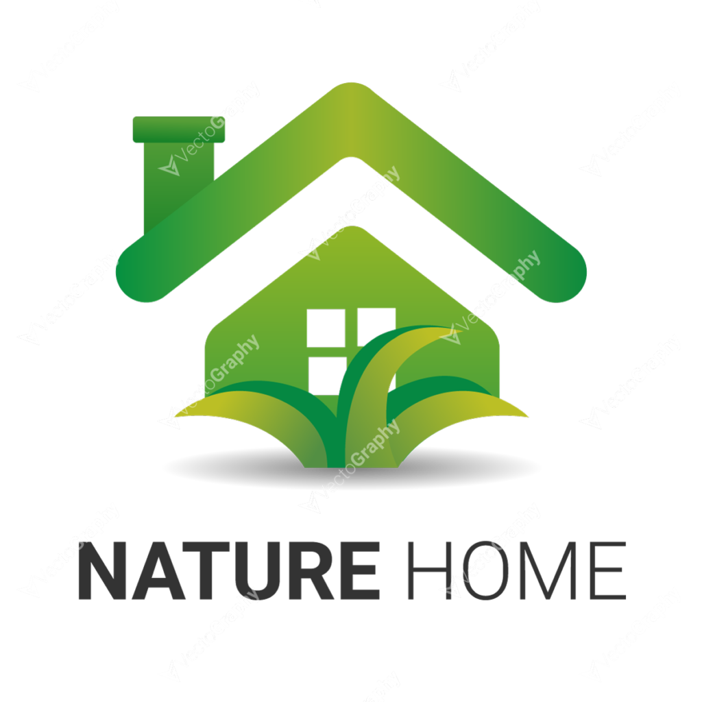 Nature Home Logo Design Modern Template Perfect for Real Estate or Natural Products